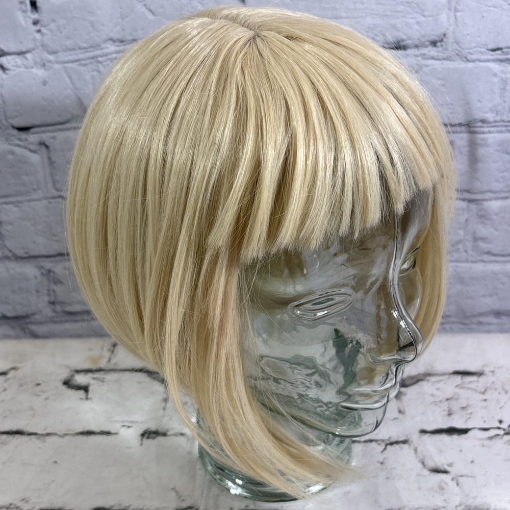 Vintage Women Layered Bob Short Haircut Wig Golden Blond